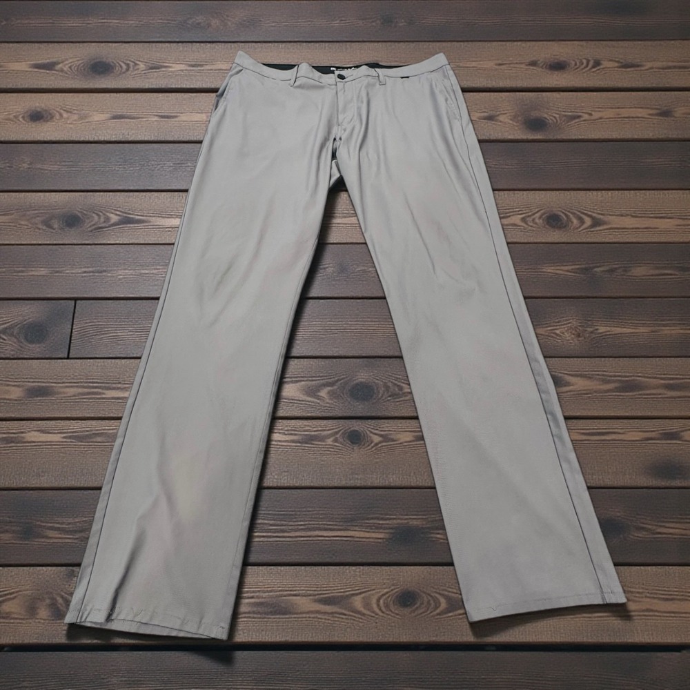 TravisMathew Mens Golf Pants Size 38 Gray Stretch Performance Flat Front